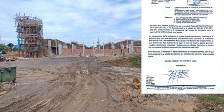 Obra educativa queda paralizada en San Lorenzo por deficiencias del GOREL