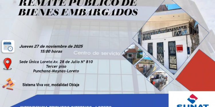 SUNAT anuncia último remate del año con seis inmuebles en oferta