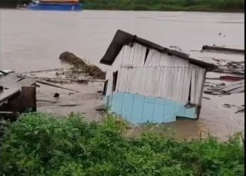 Tiruntán en riesgo por erosión del río Ucayali y abandono en salud