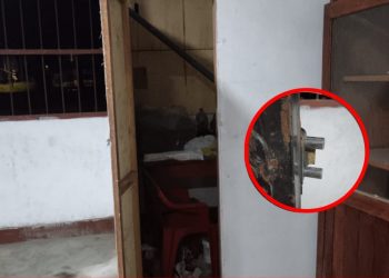 Roban local comunal de Quistococha frente a puesto de serenazgo