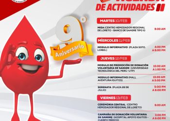 Centro Hemodador de Loreto cumple 9 años y supera los 5,600 donantes voluntarios registrados