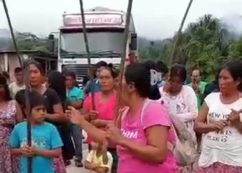 Comunidad de Pijuayal inicia huelga indefinida y bloquea carretera Saramiriza – Bagua