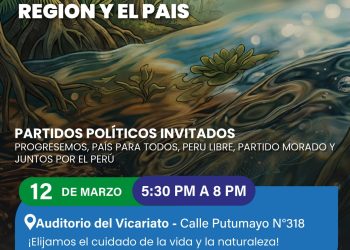 Convocan a foro político sobre agua potable y saneamiento en Loreto