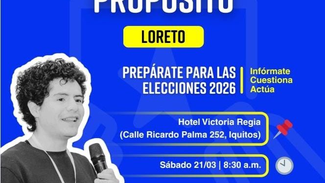Jóvenes convocan al foro “Un voto con propósito” para promover el voto informado en Loreto