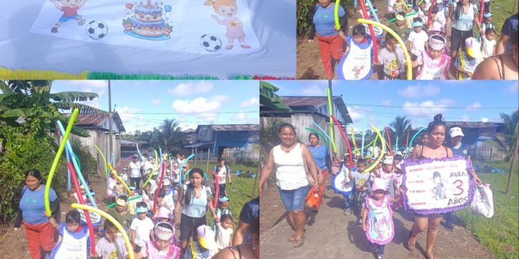 Niños celebraron los 95 años de la Educación Inicial en Puerto Alegría
