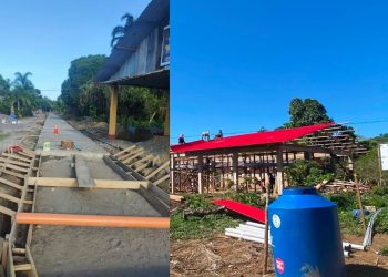 Avanzan obras peatonales y comunales en Indio del Perú y Porvenir