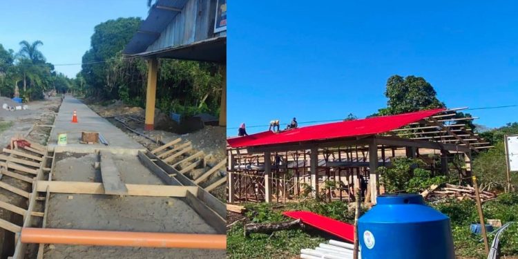 Avanzan obras peatonales y comunales en Indio del Perú y Porvenir