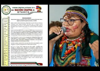 Atacan a lideresa Chapra Olivia Bisa tras exigir protección ambiental internacionalmente